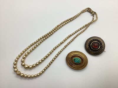 Lot 112 - A Victorian Turquoise Inset Oval Locket Back...