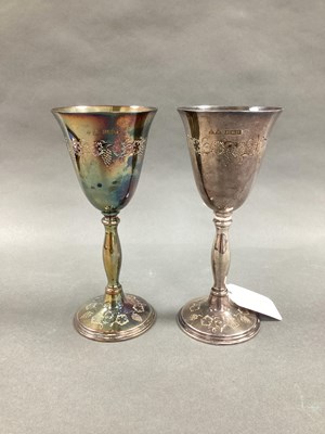 Lot 27 - A Pair of Hallmarked Silver Goblets, FH,...