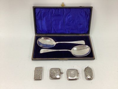 Lot 25 - Three Hallmarked Silver Vesta Cases, together...