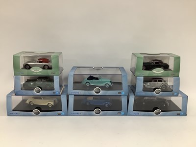 Lot 592 - Eight Oxford 1:43rd scale diecast model cars...