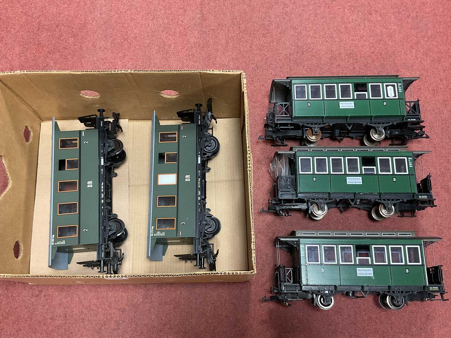 Lot 327 - Three LGB "G" Gauge/10mm Continental Outline...