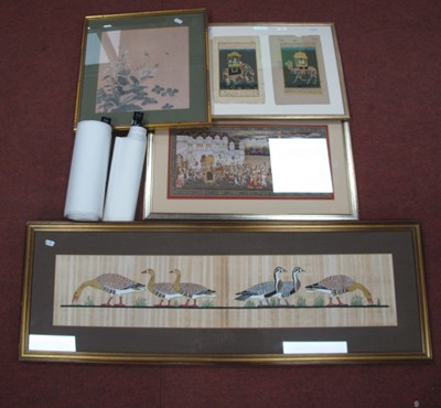 Lot 1303 - Framed pictures and art works, including a...