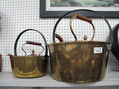 Lot 1151 - Two XIX Century Copper Kettles, together with...