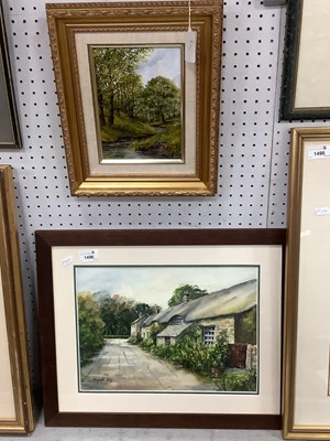 Lot 1496 - Elizabeth. A.Brown 'Forest Stream' Oil on...