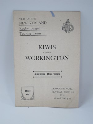 Lot 599 - Workington V. New Zealand 1951 Programme for...