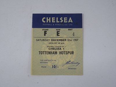 Lot 666 - 1957-58 Chelsea Ticket v. Tottenham dated 21st...
