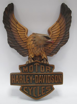 Lot 1326 - Harley Davidson Resin Wall Sign featuring an...