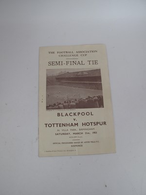 Lot 944 - 1953 F.A. Cup Semi Final Programme Blackpool v....