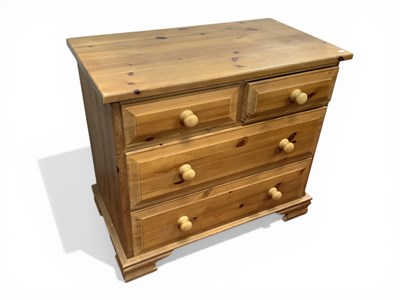 Lot 1558 - Pine Chest of Drawers, with two short drawers,...