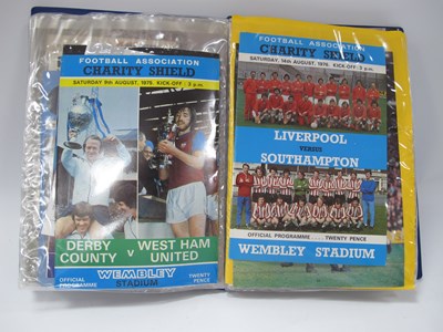 Lot 584 - Charity Shield Programmes, 1965, 67, 68, 69,...