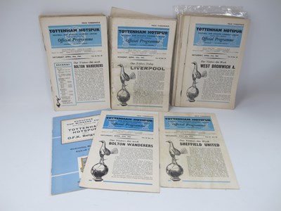 Lot 573 - Tottenham Hotspur Home Programmes 1961-62...