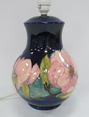 Lot 1185 - Moorcroft Pottery Magnolia Table Lamp, 24cm...