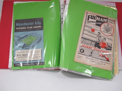 Lot 591 - Friendly Programmes Twenty-One from the 1950s,...