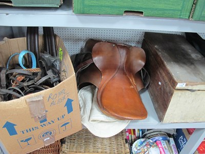 Lot 1155 - Leather Saddle and Wonderfleece, a large...