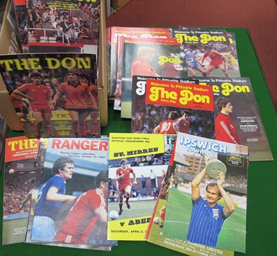 Lot 732 - Aberdeen Home Programmes 1981-82, thirty-eight...