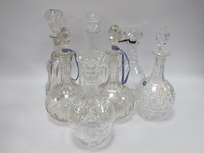 Lot 1273 - Eight Glass Decanters, all with stoppers (8).