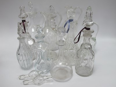 Lot 1264 - Eleven Glass Decanters, all with stoppers (11).
