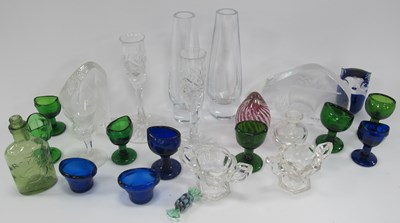 Lot 1180 - Blue and Green Glass Eye Baths, Mats Jonasson...