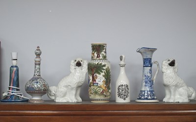 Lot 1250 - Pair of XIX Century Staffordshire Pottery...