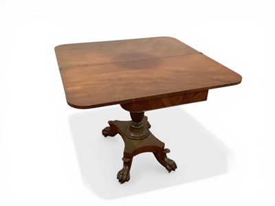 Lot 1603 - XIX Century Mahogany Fold Over Tea-Table, with...