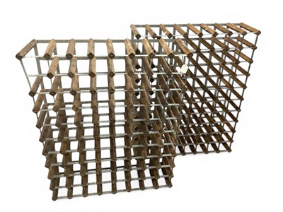 Lot 1532 - A Pair of 80 Bottle Wine Racks, 81cm.