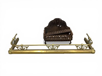 Lot 1535 - A Cast-Iron Firegate, with a shaped back,...
