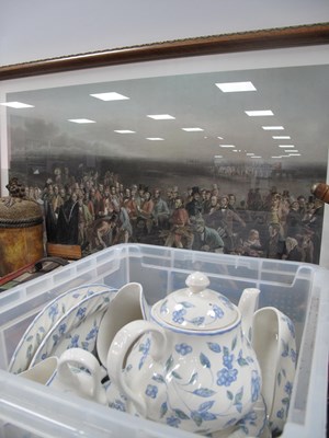 Lot 1015 - B.H.S. Bristol Blue, Dinnerware:- One Box -...