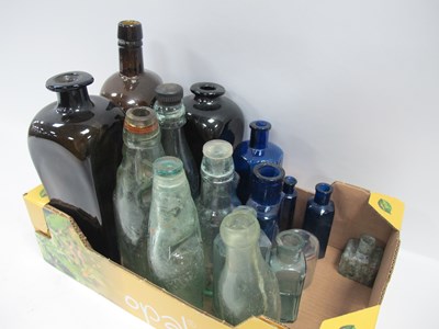 Lot 1141 - Lemonade Bottles, cod, poison and brown glass...