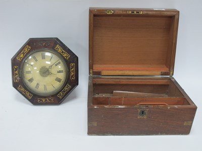 Lot 1434 - XIX Century Wall Clock with Brass Inlay to an...