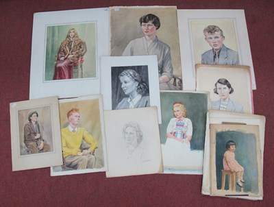 Lot 1469 - Richard A Siddall (Sheffield Artist) Portraits...