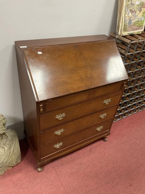 Lot 1531 - Walnut Bureau Circa Mid XX Century with fall...