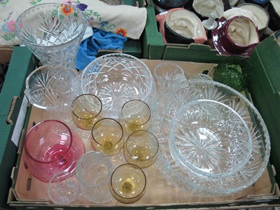 Lot 1031 - Cut Glass Bowls, vase, etc:- One Box.