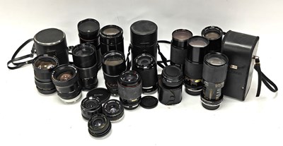 Lot 1399 - A large collection of Camera Lenses to include...