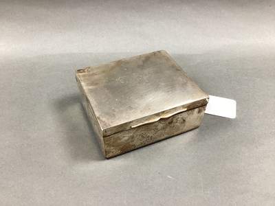 Lot 31 - A Hallmarked Silver Cigarette Box, Mappin &...