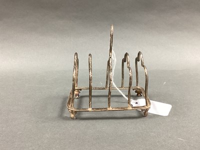 Lot 33 - A Hallmarked Silver Five Bar Toast Rack,...