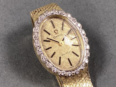 Lot 247 - Omega; A Diamond Set Ladies Quartz Wristwatch,...