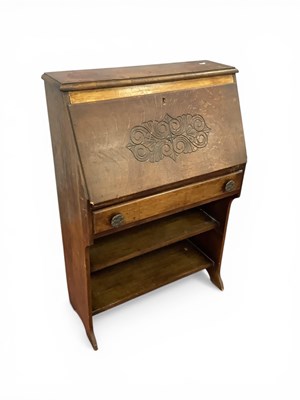 Lot 1551 - Oak Slender Bureau, circa 1930s, with...
