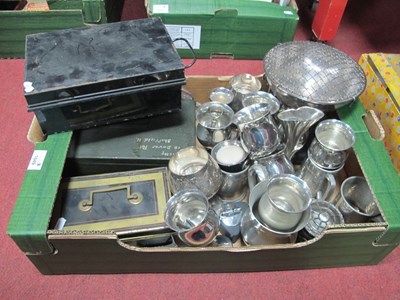 Lot 1049 - Pewter Tankards, plated presentation posie...