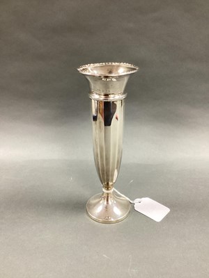 Lot 5 - A Hallmarked Silver Vase, Adie Bros,...
