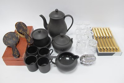Lot 1271 - Wedgwood Black Basalt Coffee Ware, of twelve...