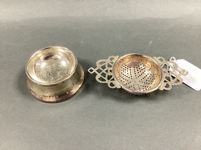 Lot 56 - A Hallmarked Silver Tea Strainer, Marson &...