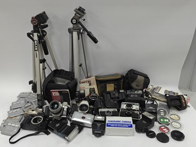 Lot 1026 - Cameras to include Pentax MZ6 with attached...