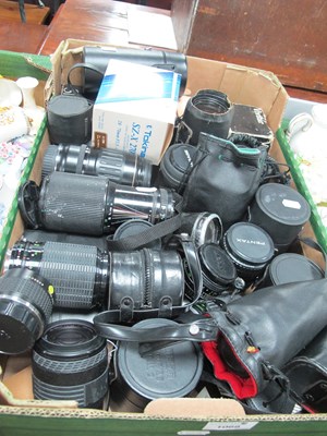 Lot 1068 - Camera lenses, including Canon EF 1:4.5-5.6...