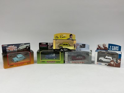 Lot 633 - Five Corgi diecast model cars. All with a...