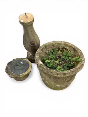 Lot 1521 - Garden Sundial on Pedestal, approximately 80cm...