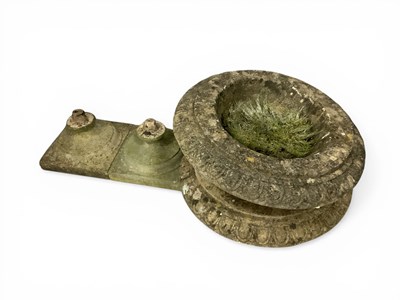 Lot 1518 - Two Garden Urns, of shallow form with lobed...