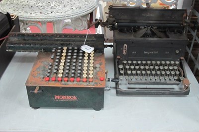 Lot 1437 - Imperial Typewriter, Monroe calculator (2)