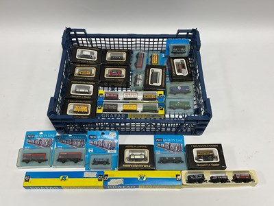 Lot 542 - Four Graham Farish N gauge boxed triple wagon...