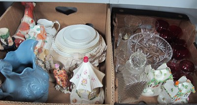 Lot 1135 - Glass Decanter, bowl, ruby tumblers,...