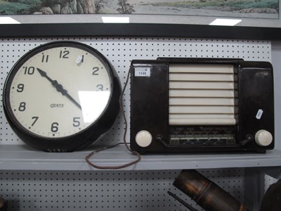 Lot 1149 - Gents of Leicester Bakelite Cased Wall Clock,...